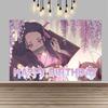 Demon Slayer Kamado Nezuko Theme Background Demon Birthday Party Decoration Photography Banner Baby Shower Boy Girl Birthday