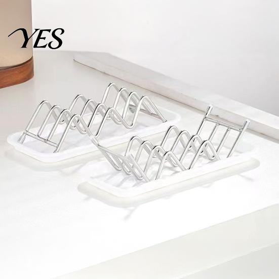 Durable Stainless Steel Soap Holder Holder, Drain Tray, Wave Shaped 2-3 Dual Sided Tray Soaps Sponge Organizer for Bathroom Shower Kitchen Countertops