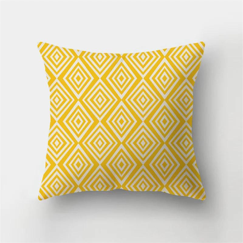 45x45cm Fashion Yellow Pillowcase Cartoon Sun Duck Animal Flower Plant Cushion Cover Sofa   Home Decoration