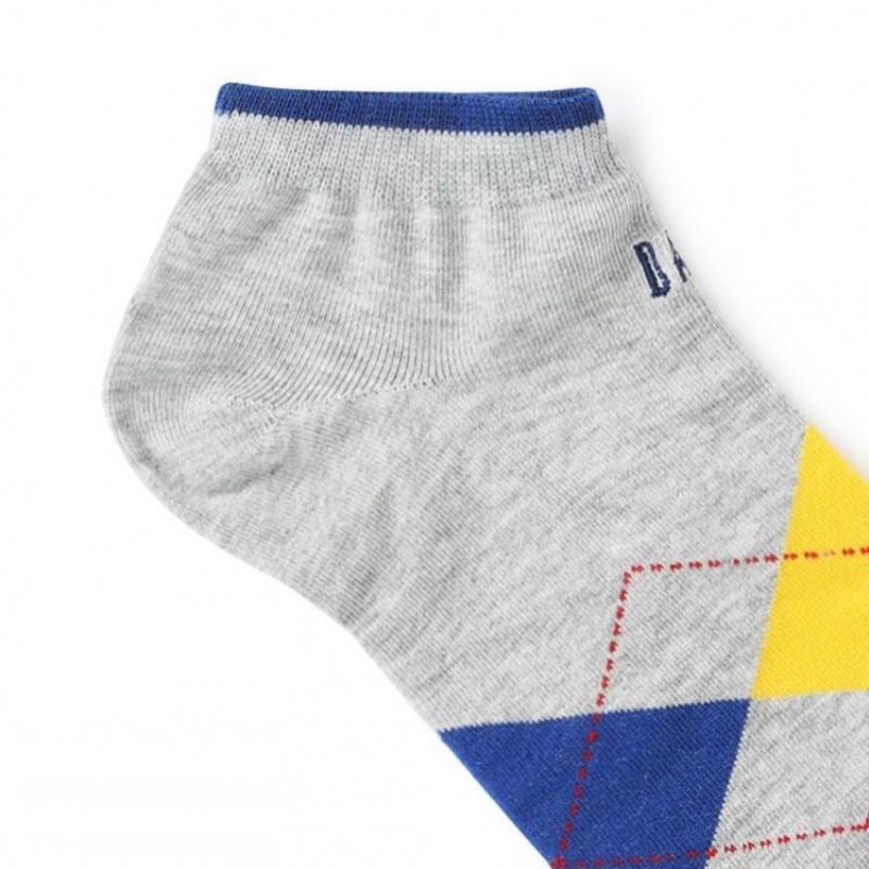 DakS Men S Ankle 4 pairS Set Check Pattern dbSS4f901bk