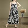 Ärmelloses Träger Übergröße Baumwolle Vintage floral Neu eingetroffen Kleider für Frauen lässig locker langes Sommerkleid