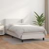 Exclusive House - Bed Slat Base with Mattress White 100x200cm Faux Leather
