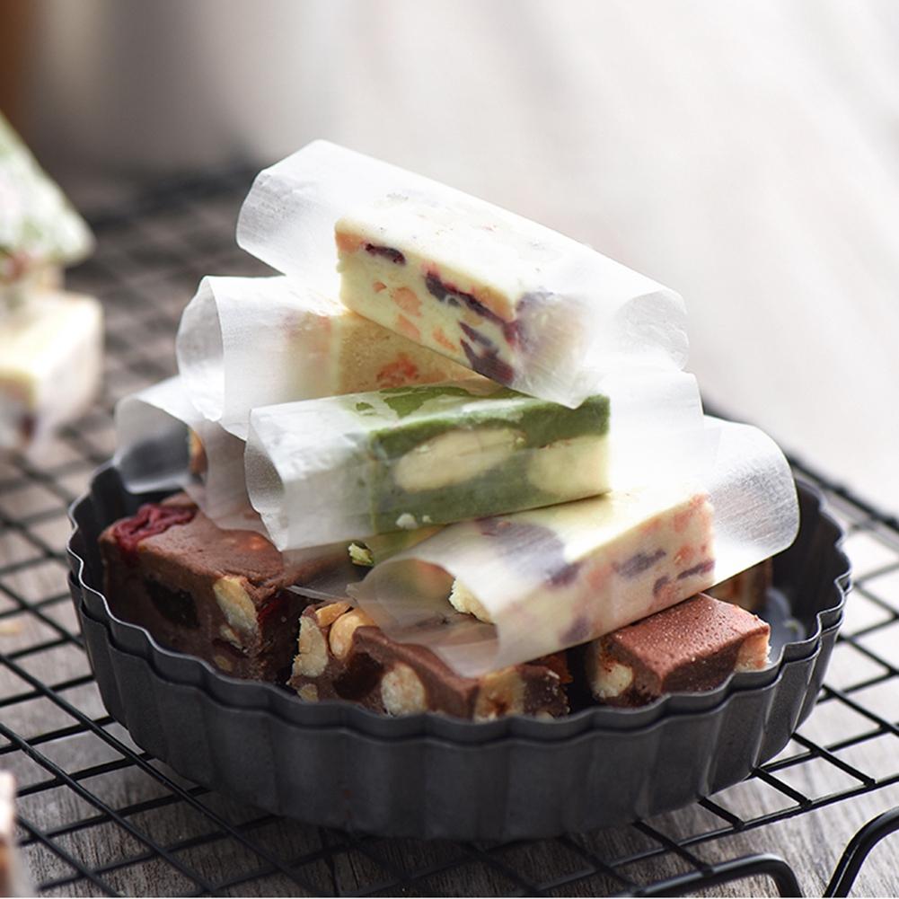 500 Stück Nougat-Papier Essbares Reispapier Handgefertigte Süßigkeiten-Verpackungsbögen