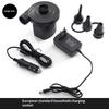 Compact Electric Air Pump Fast Inflate Deflate with Multiple Plug Adapters for Camping Travel Air Bed Use