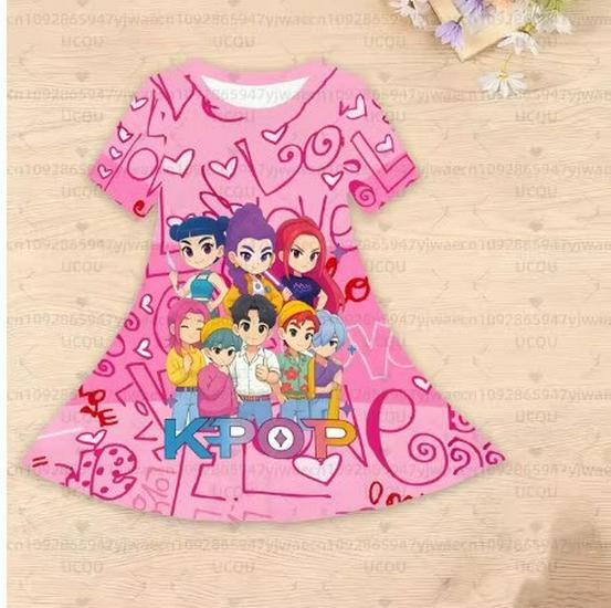 Custom Anime-Themed Girls' Skirts & Dresses from Your Image