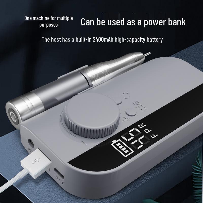 Professional Electric Nail Grinder for Gel Polish Removal: Portable Nail File & Buffer Machine