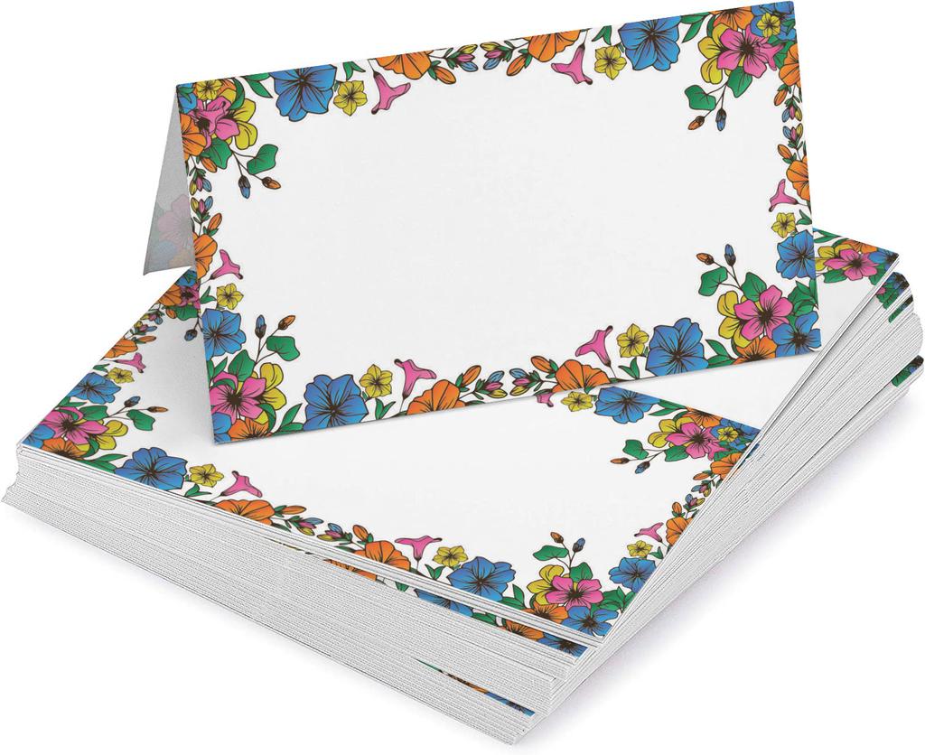 Inkdotpot Pacote com 24, cartões de mesa de tenda impressos para configuração de mesa para casamento, cartões de acompanhante com nome de casamento