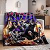1pc KISS Band Blanket Lightweight Flannel Blanket Throw Blanket For Sofa, Bed, Travel, Camping, Livingroom, Office, Couch