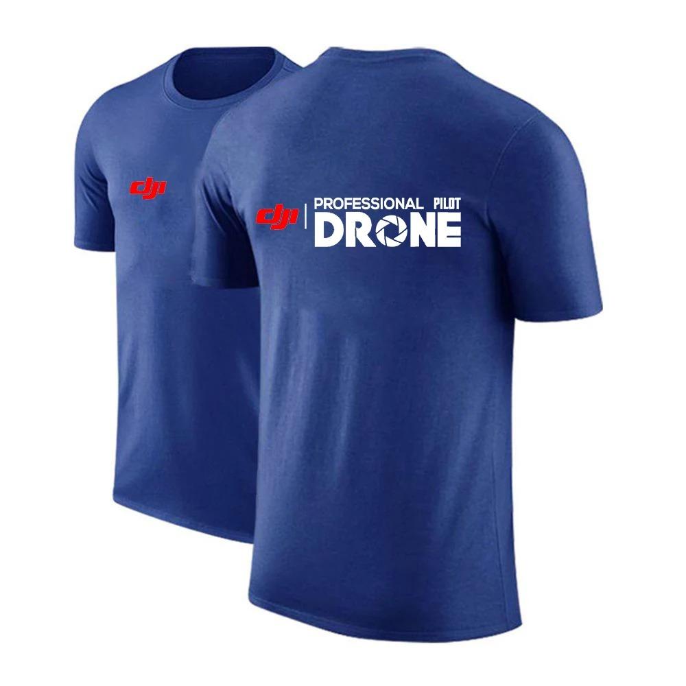 New Dji Professional Pilot Drone Printed T Shirt Men Popular Running Sports Tee Oversized Male Streetwear Fashion Unisex