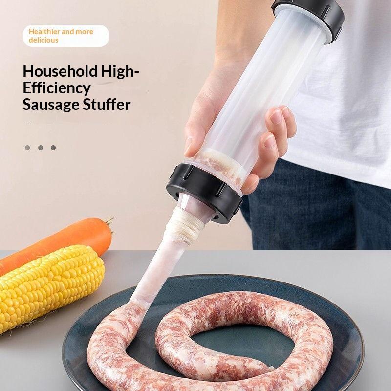 1 Set Manual Sausage Stuffer Compact Kitchen Meat Filler Machine Reusable Diy Handmade Meatball Maker Sausage Filling Tool