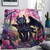 Toothless Night Fury Warm Print Cozy Comfortable Flannel Blanket for Sofa Chair Bed Bedroom Outdoor Picnic.-TING
