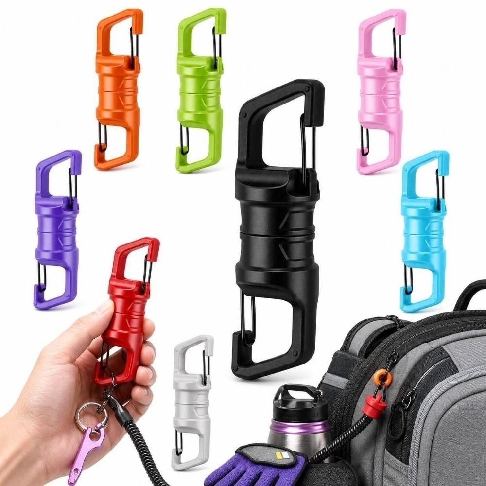 Compact Lure Magnetic Telescopic Buckle Double-sided Magnet Multi-Function Carabiner Hiking Gear