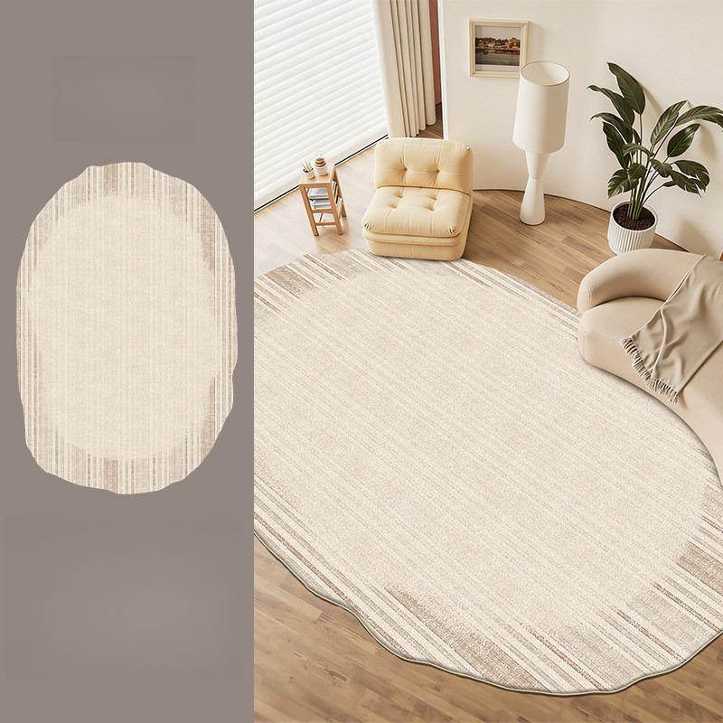 Cream Style Bedroom Decor Carpet Irregular Shape Carpets for Living Room Thick Plush Bedside Floor Mat Fluffy Soft Cloakroom Rug