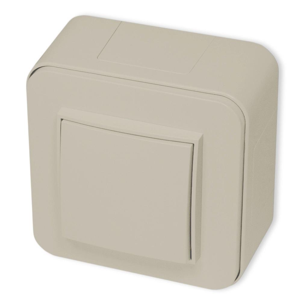Single Rounded Surface-mounted Box Icon and Mini, Taupe Color 60PUZ-1