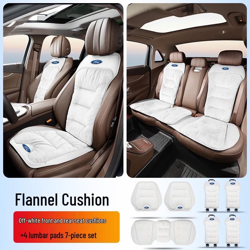 Flannel Lumbar Support Car Seat Cushion for Ford Mondeo, Fusion, Focus, Taurus