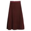 Winter 2024 Women's High-Waisted Wool Blend Pleated Midi Skirt – Slimming A-line Casual Style