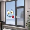 4Pcs Cartoon Face Trash Can Stickers Self-Adhesive Waterproof Pvc Glossy Finish For Wall, Toilet, Refrigerator Indoor Outdoor