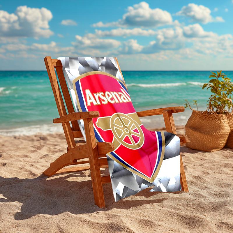 1pc A-Arsenal Beach Towel, Comfortable and Thick, and Swimming/Bath/Picnic/Camping Towel, Suitable for Seaside Beaches