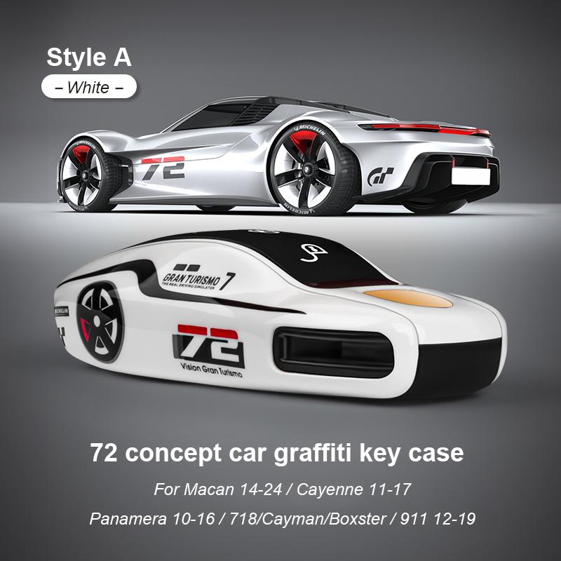 For Porsche Panamera Cayenne Macan 718 Cayman Boxster 911 Taycan Car 92 Track Key Case Protective Shell Remote Control Fob Cover