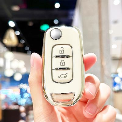 Capa de Chave de Carro Fashion TPU com 3 Botões Keyless para Renault Megane Koleos Scenic Duster Captur Clio IV Logan Fluence Laguna