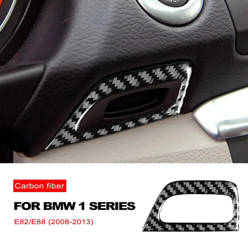 For BMW 1 Series E81 E82 E87 E88 2008-2013 Carbon Fiber Sticker Panel Keyhole Frame Trim Car Styling Decoration Accessories
