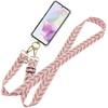Protective Case - Samsung - Galaxy A35 5G - Reinforced Silicone - Pink Cord - Transparent