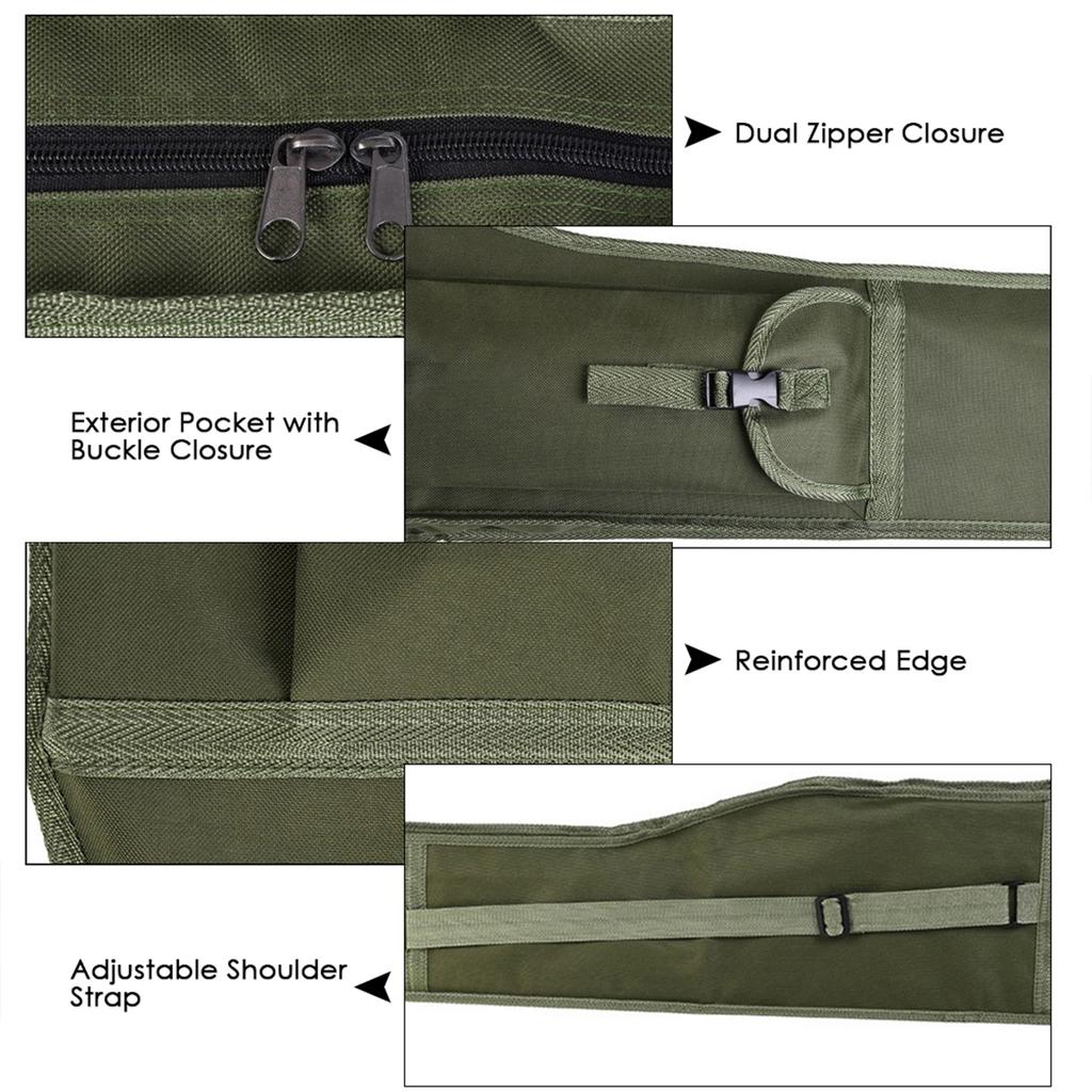 Fishing Rod Reel Bag 1.2M Fishing Bag Folding Fishing Rod Reel Bag Fishing Pole Tackle Case Storage Bag Travel Shoulder Bag