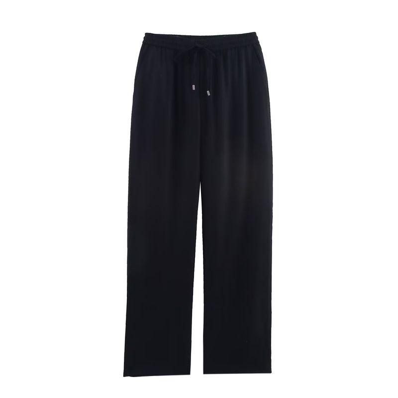 Kaslead New Women clothes Western Style Blended Straight High Waist Casual Trousers 9929041 251