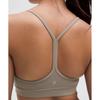 Lululemon Flow Y BrA Nulu  Light Support  A C Cups wArm Ash greY