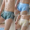 Herrenunterwäsche Herren Gestreifte Baumwolle Flache Ecke Hosen Atmungsaktive Square Corner Shorts