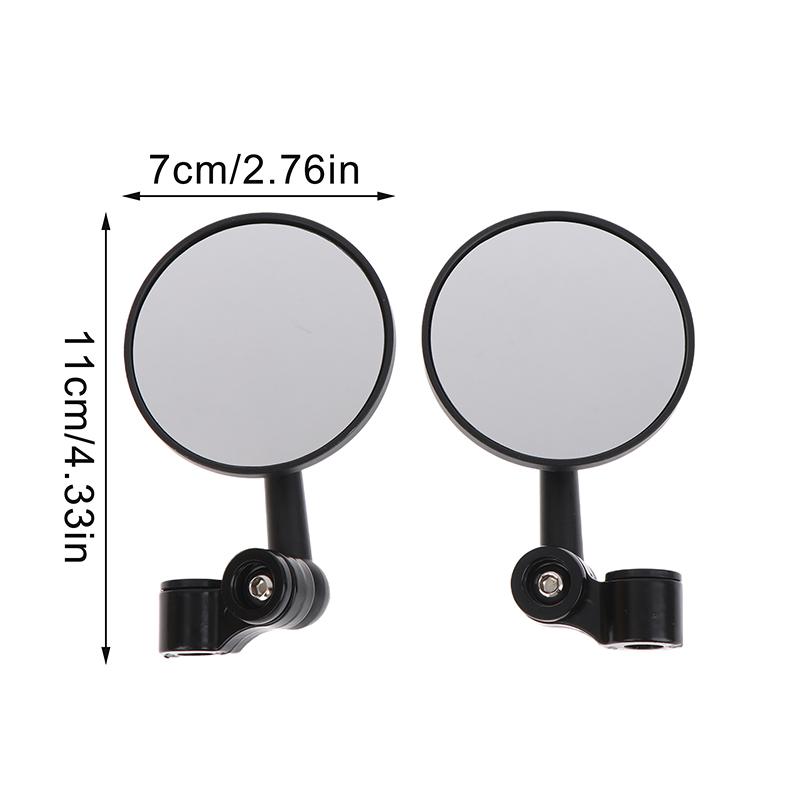1Pairsmotor Aaccessories Aluminum Alloy Round Bar End Rear Mirrors For Moto Side View Mirrors Motorbike Scooters Rearview Mirror