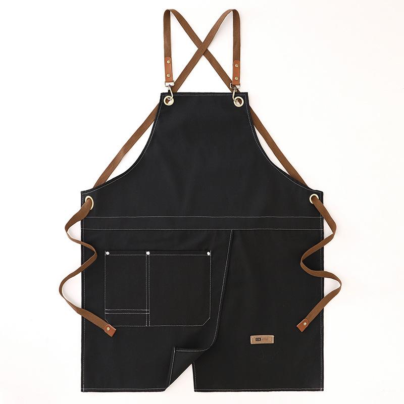 Canvas apron overalls women s new florist, milk tea coffee shop
