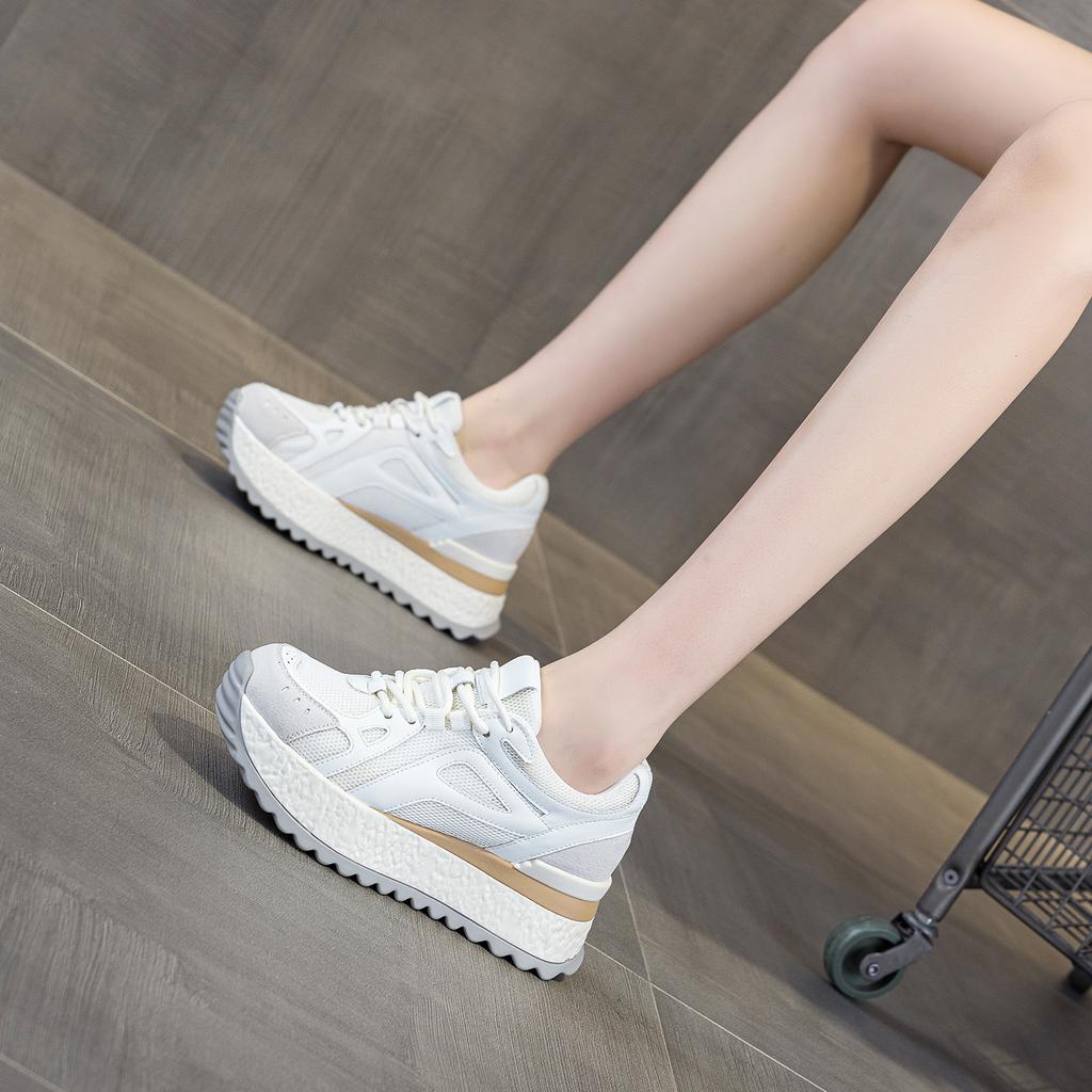 Platform Sports Forrest Gump Shoes Women's 2025 Autumn New Ankola Red Round Head Color Matching Casual Fashion Dad Shoes