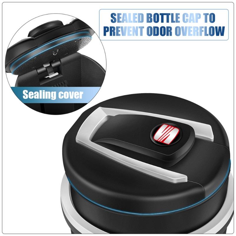 Car LED Portable Multifunctional Ashtray Car Accessories for SEAT Leon FR 5 6 Alhambra MK3 MII Altea 5F Ibiza Toledo Cordoba