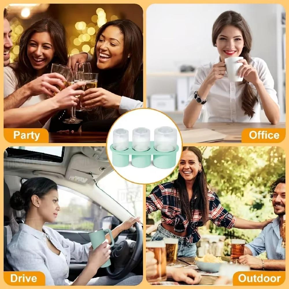 Summer Ice Mould Cube Trays Ice Making Beverage Cup Maker Circle Ice Shape Silicone Molds For Stanley Cup ST Accessories