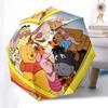 Winnie-the-Pooh Themed Automatic Opening and Closing Umbrella, Brightly Colored 8-rib Portable Umbrella, Suitable for Men and Women, A Perfect Gift Fo