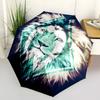 Werder Bremen LOGO Print Automatic Umbrella, 8 Rib Iron Frame, Plastic Handle, Suitable for Outdoor Travel &Daily , Ideal Gift