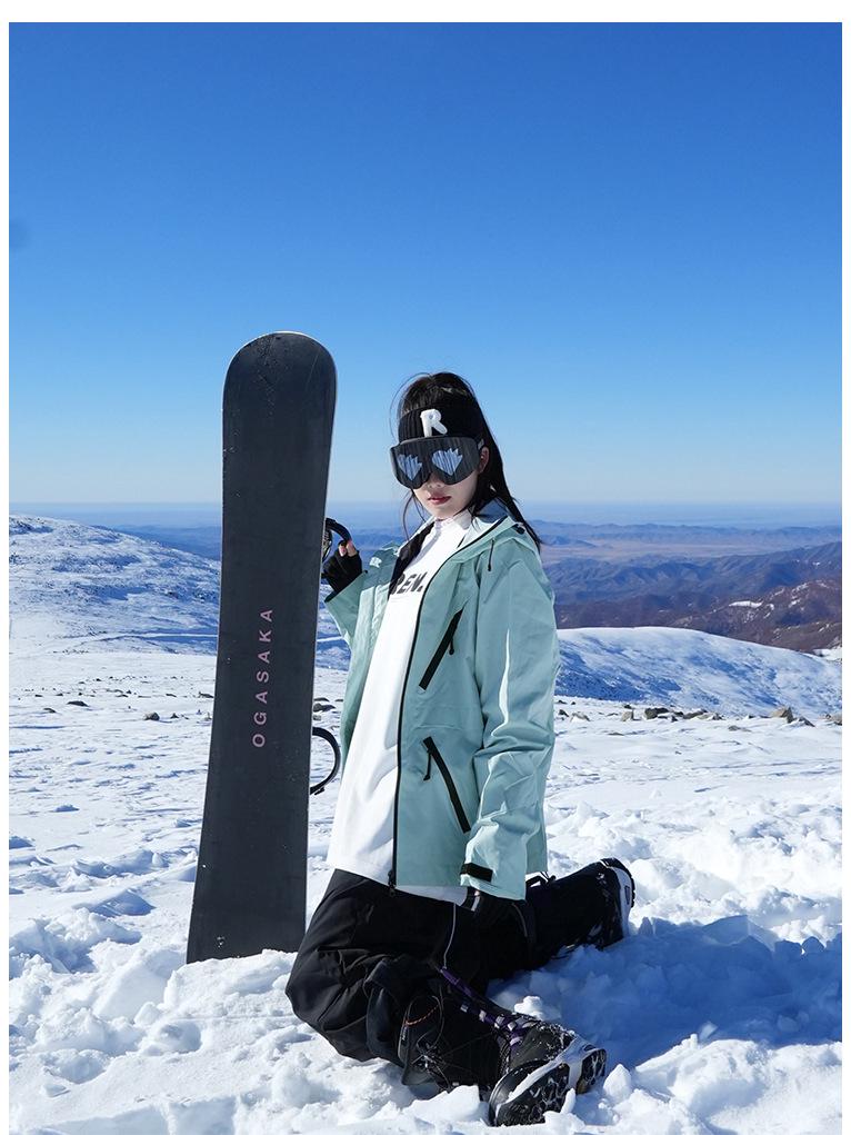 AK Waterproof Ski Suit Set: Plus Size Couple Style, Stand Collar, -30° Rated, E18