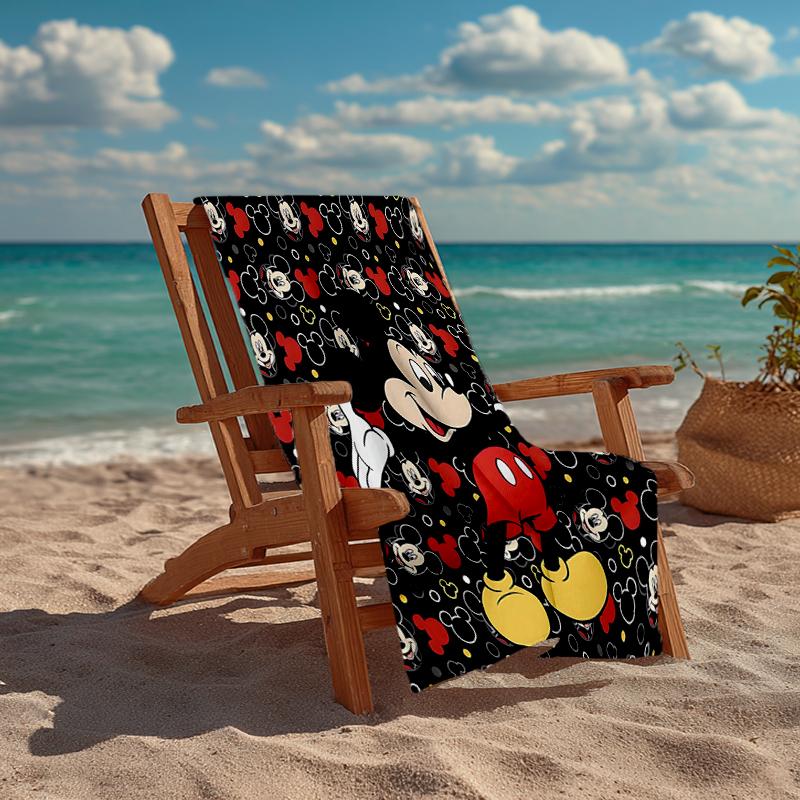 Ultra-Soft Beach Towel with Mickey Theme,Ideal for Pool - Camping, Diving - Perfect Travel Essential, Vibrant Beach Towel.