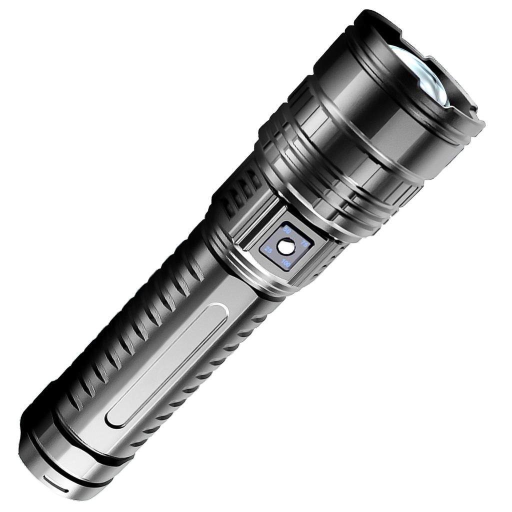 Douyin Cross-Border Multi-Function TYPE-C Rechargeable Dual-Mode LED Flashlight with Long-Range White Laser Light.