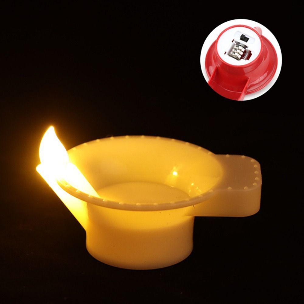 12Pcs Diwali Diya LED Light Floating on Water India Oil Lamp  Deepavali Festival Decoration