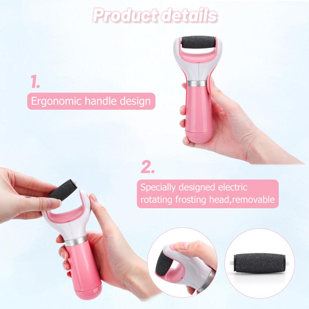 Automatic foot grinder  electric household foot grinder artifact  foot skin removal dead skin exfoliation callus pedicure machine  blue  battery blis