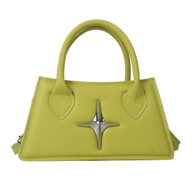 

Trendy Vintage Korean Fashion Commuter Handbag 2023 Fall Simple Chic Shoulder Crossbody Small Square Bag зелений