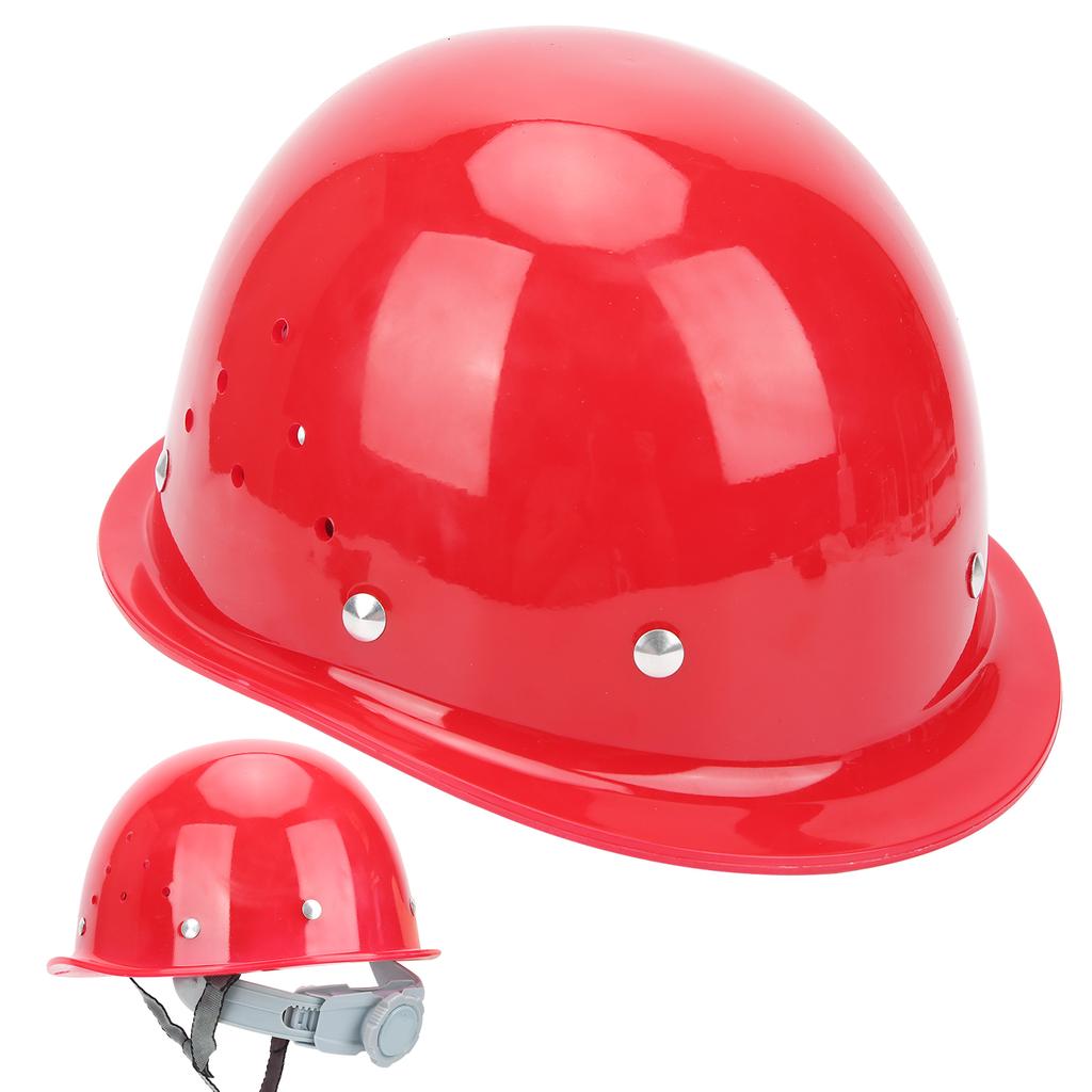Protective Helmet Hard Cap Industrial Dome Safety Hat Breathable for HighAltitude Operation Red
