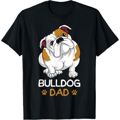 Père Bouledogue Drôle Bouledogue Anglais Propriétaire de Chien pour Hommes T-Shirt