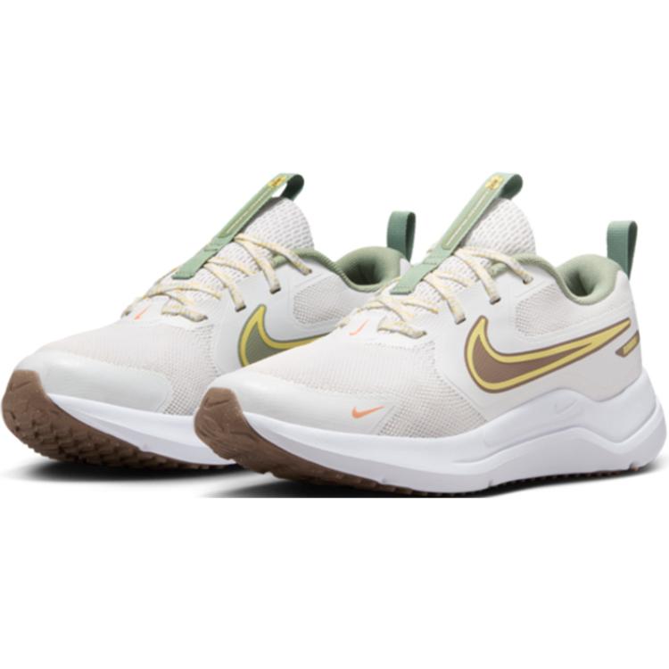 Nike Cosmic Runner Abrasion Resistant Low Top Kids' Running Shoes Gray/Yellow/Brown Sneakers HV6007-121