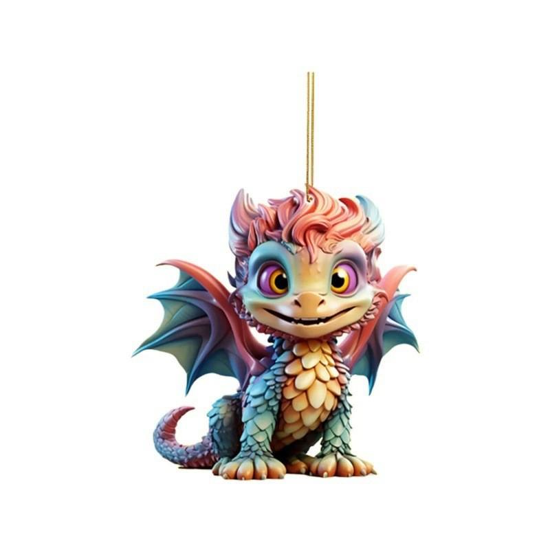 

Vibrant Blue Fire Dinosaur Acrylic Interior Decor Hanging Ornament Perfect Cars For 8