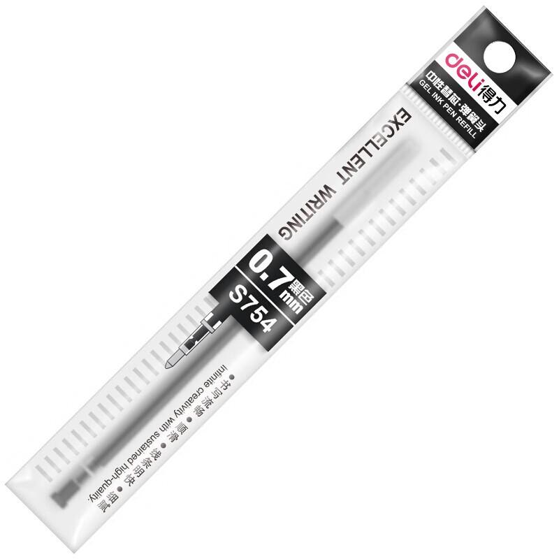 Deli S754 0.7mm Black Gel Pen Refills