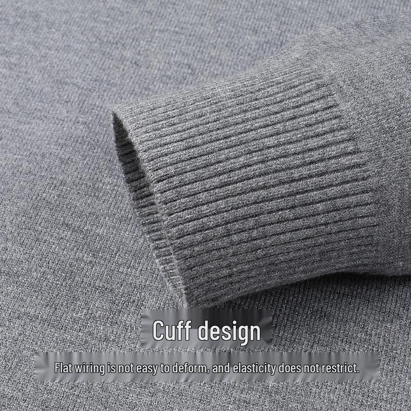 SNOWFLYING Men's Faux Two-Piece Shirt Collar Knitted Sweater