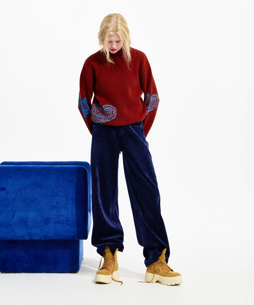 Seunoya 25Fw Chenille Corduroy Barrel Pants